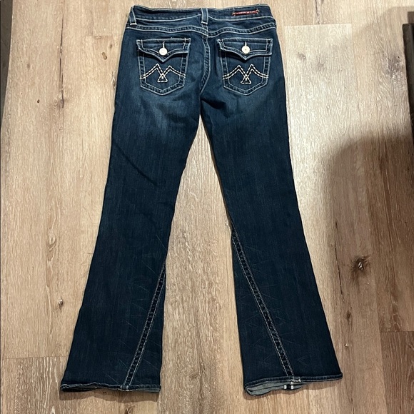 Vigoss Dark Indigo Flare Jeans with Contrast Stitching - Picture 3 of 6